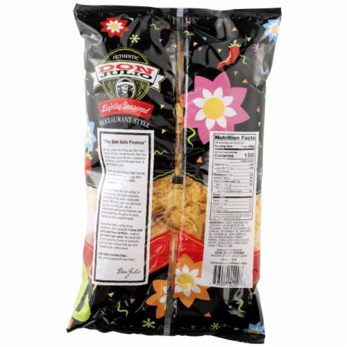 Don Julio Lightly Seasoned Restaurant Style Tortilla Chips Perspective: back