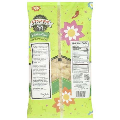 Don Julio Fiesta Lime Seasoned Tortilla Chips Perspective: back