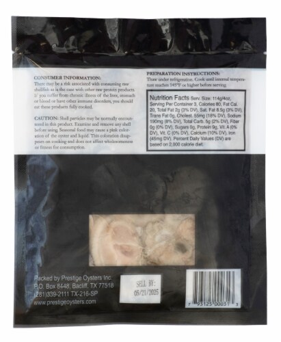 PanaPesca Oyster Meat Perspective: back