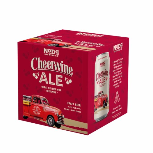 NoDa Brewing Company Cheerwine Wheat Ale Craft Beer Perspective: back