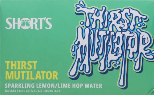 Short's® Thirst Mutilator Sparkling Lemon Lime Hop Water Cans Perspective: back