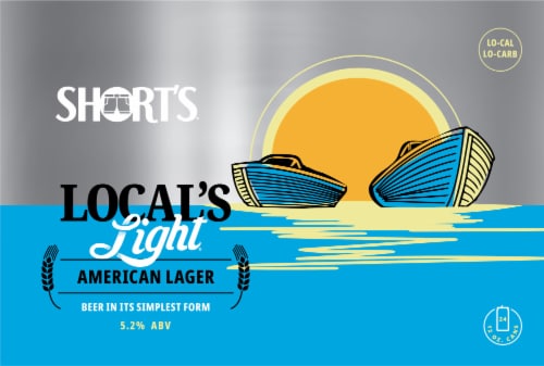 Short's Brewing Co. Local's Light American Lager Craft Beer Perspective: back