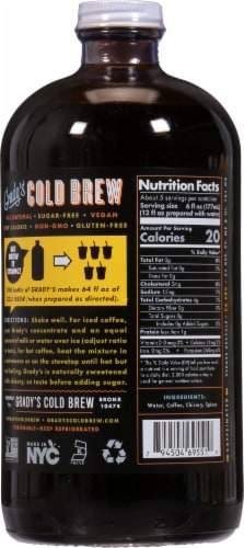 Grady's Cold Brew® New Orleans Style Iced Coffee Carton Perspective: back