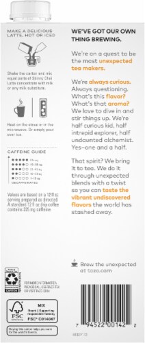 Tazo® Chai Skinny Latte Black Tea Concentrate Perspective: back