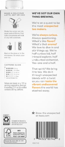Tazo® Chai Skinny Latte Black Tea Concentrate Perspective: back