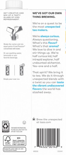 Tazo® Iced Passion® Caffeine-Free Herbal Tea Concentrate Perspective: back
