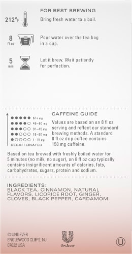 Tazo® Pumpkin Chai Tea Bags Perspective: back