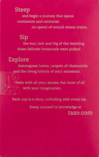 Tazo® Joy™ Black Tea Bags Perspective: back