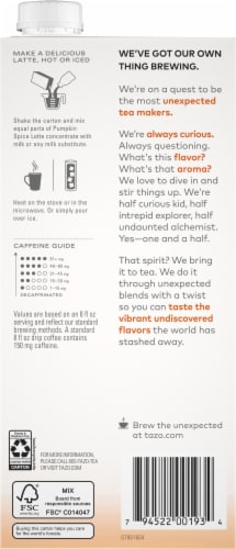 Tazo® Pumpkin Spice Chai Latte Concentrate Perspective: back