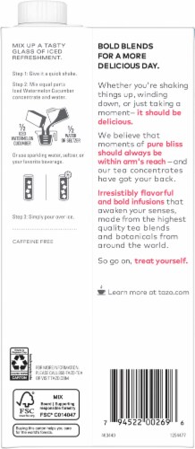 Tazo® Refreshers Iced Watermelon Cucumber Herbal Tea & Juice Concentrate Perspective: back