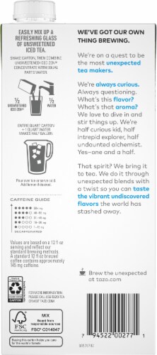 Tazo® Iced Zen Unsweetened Green Tea Concentrate Perspective: back