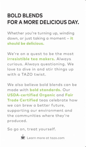 Tazo® Organic Zen™ Green Tea Bags Perspective: back