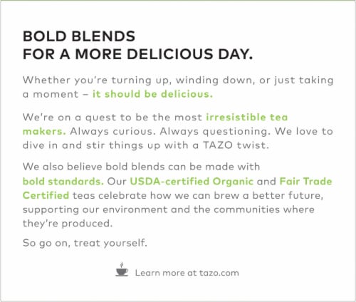 Tazo® Organic Zen™ Green Tea Bags Perspective: back