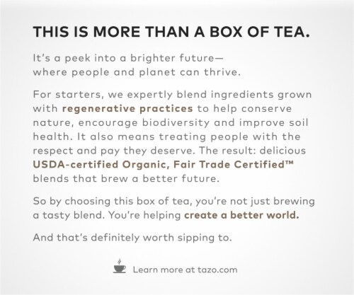 Tazo® Organic Awake® English Breakfast Tea Bags Perspective: back