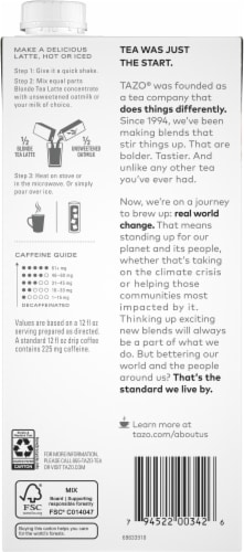 Tazo® Organic Blonde Tea Latte Perspective: back