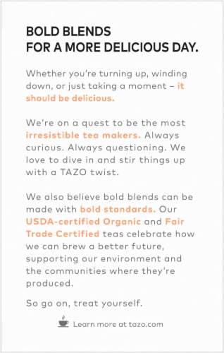 Tazo® Organic Refresh™ Mint Herbal Tea Bags Perspective: back