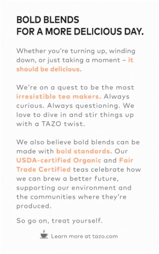 Tazo® Regenerative Organic Calm™ Chamomile Herbal Tea Perspective: back