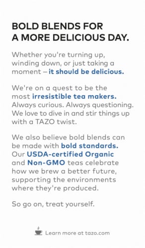 Tazo® Regenerative Organic Dream Herbal Tea Perspective: back
