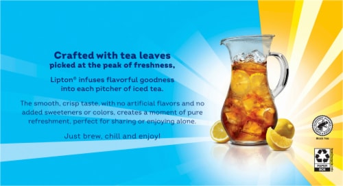 Lipton® Iced Tea Family Size Bags Perspective: back