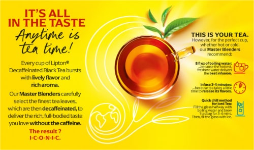 Lipton® Black Tea Bag Decafeinated Perspective: back