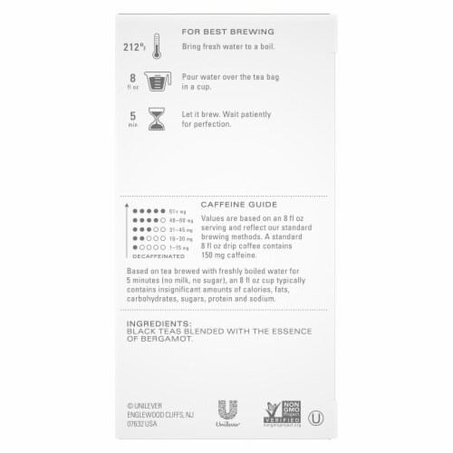 Tazo® Earl Grey Black Tea Bags Perspective: back