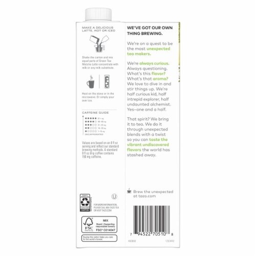 Tazo® Green Tea Matcha Latte Perspective: back