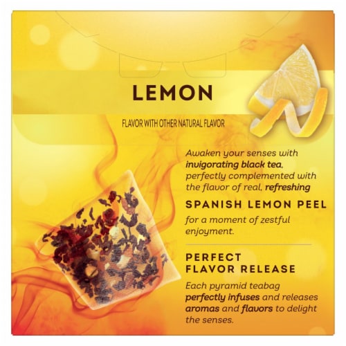 Lipton Lemon Black Tea Bags Perspective: back