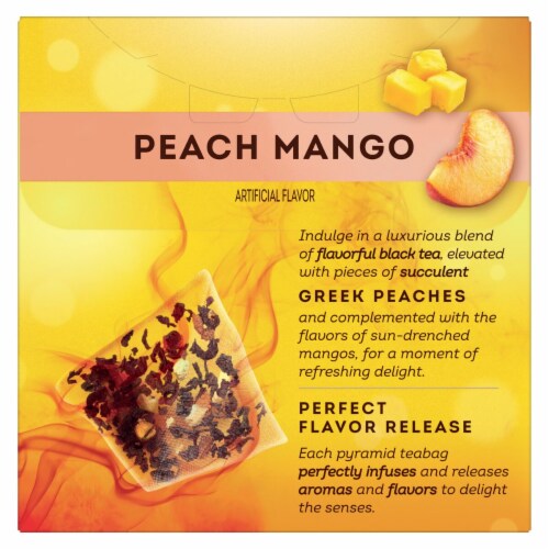 Lipton Peach Mango Black Tea Bags Perspective: back