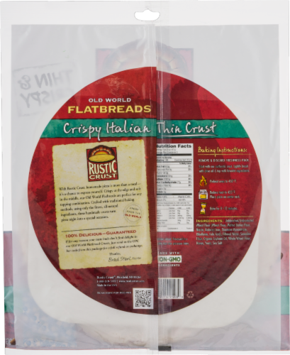 Rustic Crust 12" Italian Thin Crust Pizza Perspective: back