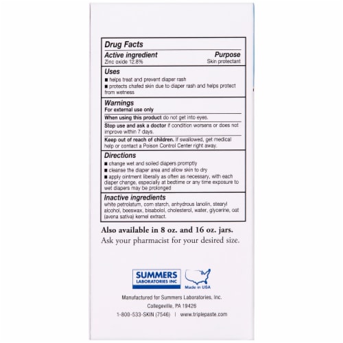 Summers Laboratories Triple Paste Medicated Ointment - 2 oz