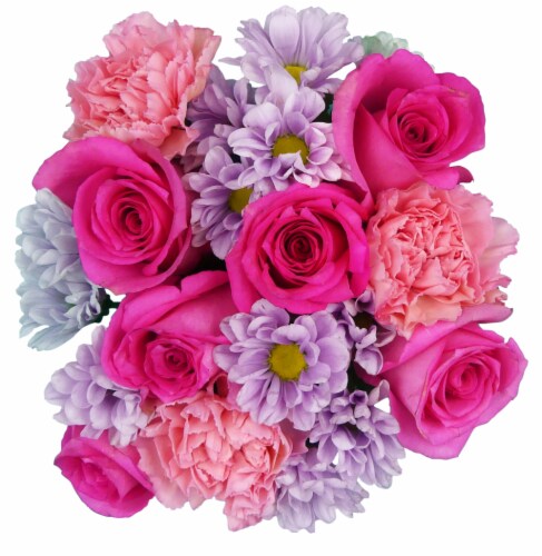 Summer Sizzle Rose Bouquet Perspective: back