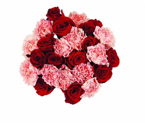 Carnation Rose Bouquet Perspective: back