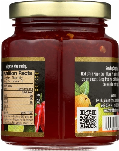 Cheri's Desert Harvest Red Chile Pepper Jelly Perspective: back