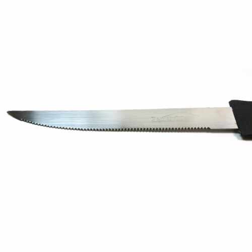 6 Piece Steak Knives Knife Set Kitchen Utensil Home Slice Cutlery Serrated Black Perspective: back