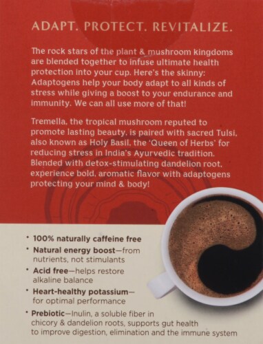 Teeccino® Tremella Tulsi Organic Mushroom Herbal Tea Perspective: back