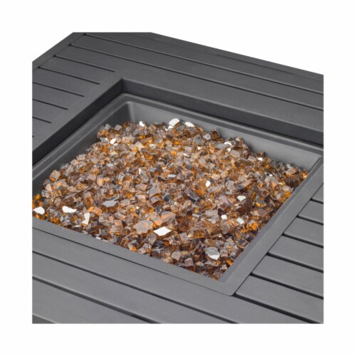 11 Pound Amber Reflective Fire Glass, Premium Tempered Fire Pit Glass, 1 Fred Meyer