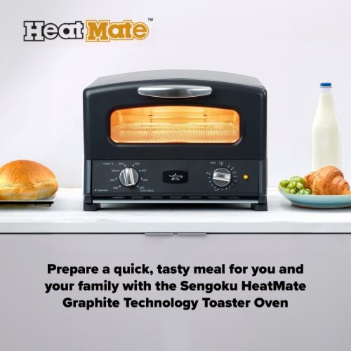 Sengoku SET-G16A(K) HeatMate Graphite Technology Toaster Oven, 120 Volt, Black Perspective: back