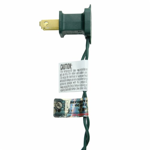 GKI/Bethlehem Lighting 50-Count Red Perm-O-Snap Mini Christmas Light Set, 24.75 ft Green Wire Perspective: back