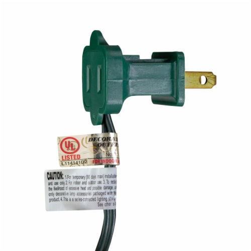 GKI/Bethlehem Lighting 100-Count Clear Perm-O-Snap Mini Christmas Light Set, 49.3ft Green Perspective: back