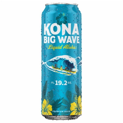 Kona Brewing Co. Big Wave Golden Ale Beer Single Can Perspective: back