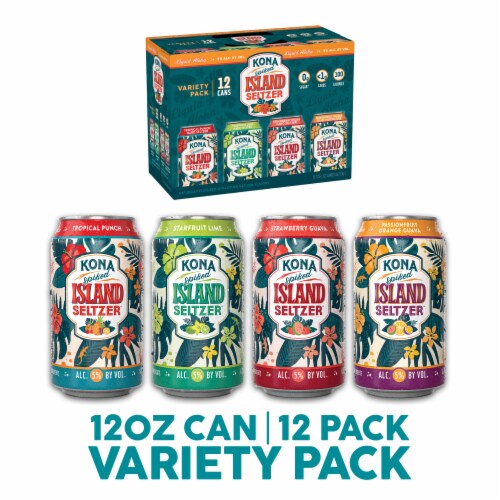 Kona Spiked Island Seltzer Variety Pack Hard Seltzer Perspective: back