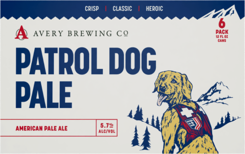 Avery Patrol Dog Pale Ale Craft Beer Cans Perspective: back