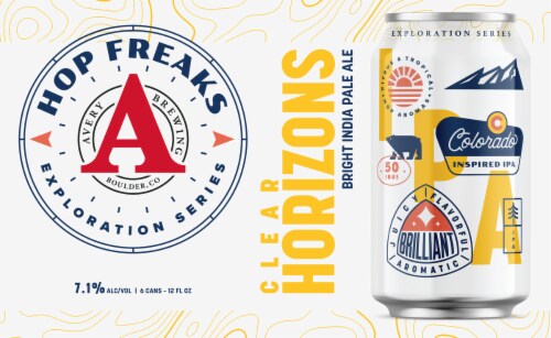 Avery Brewing Co Clear Horizons Bright IPA Craft Beer Perspective: back