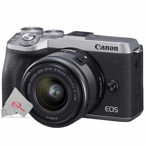 Canon Eos M6 Mark Ii Mirrorless Camera Silver With 15-45mm + Canon Eos M6 Mark Ii Mirrorless Camera Silver With 15-45mm +