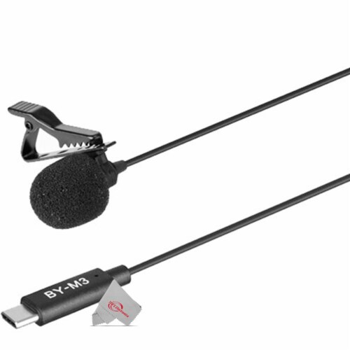 Boya By-m3 Digital Omnidirectional Lavalier Microphone Usb-c Cable For Android Perspective: back