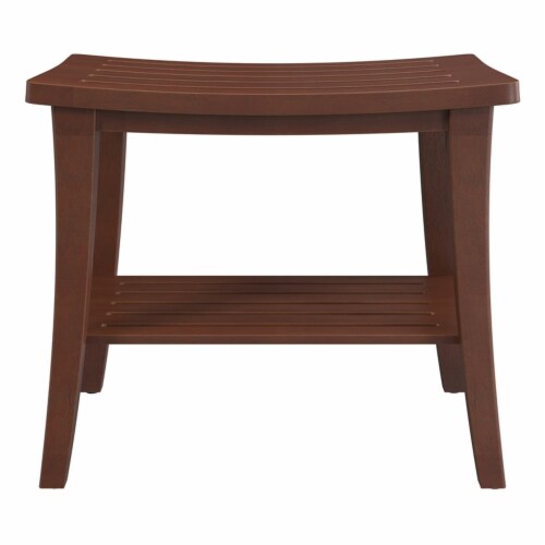 Hillsdale Preston Vanity Stool in Walnut Perspective: back