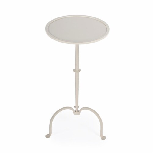 Butler Specialty Industrial Chic Founders Pedestal Table in Gray/Beige Iron Perspective: back