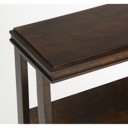 Butler Specialty Pascal Wood Book Table in Dark Brown Perspective: back