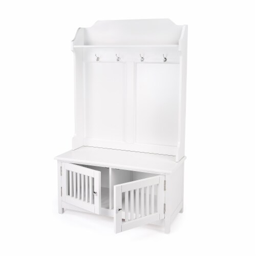Butler Specialty Company, Borya Hall Tree with Storage, White Perspective: back