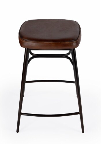 Butler Arlington 26  Square Leather Counter Stool Perspective: back